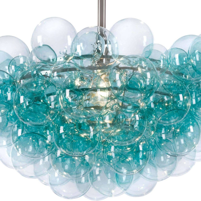 ReginaAndrew Bubbles Chandelier, 1Light, Brushed Nickel, 27"H (16